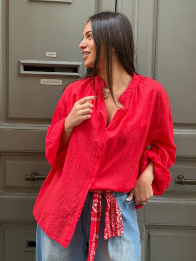 Chemise JOHANA coquelicot