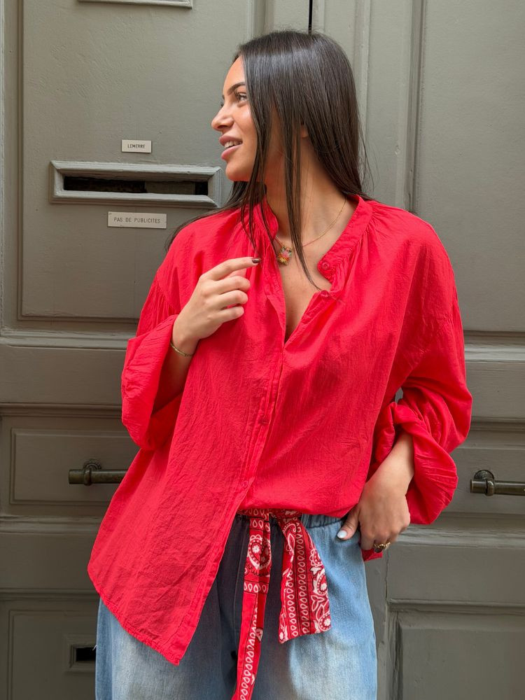 Chemise JOHANA coquelicot