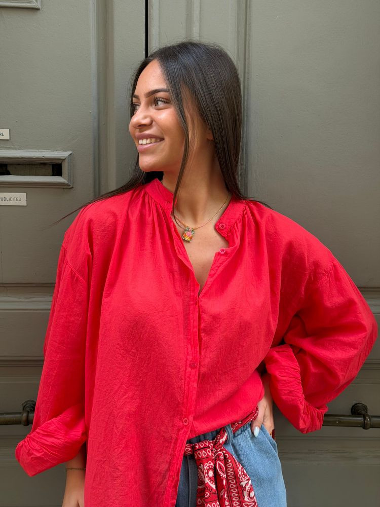 Chemise JOHANA coquelicot