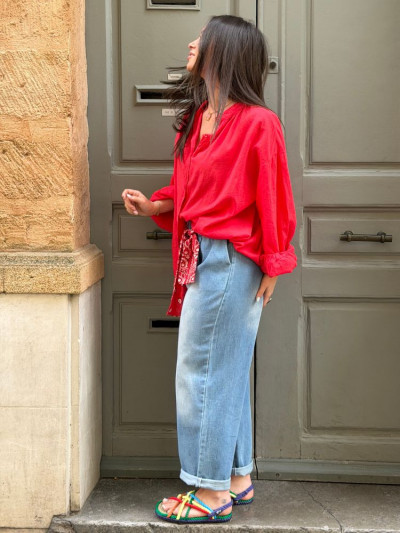 Chemise JOHANA coquelicot