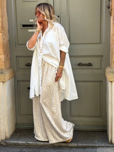 Robe chemise FLY blanc