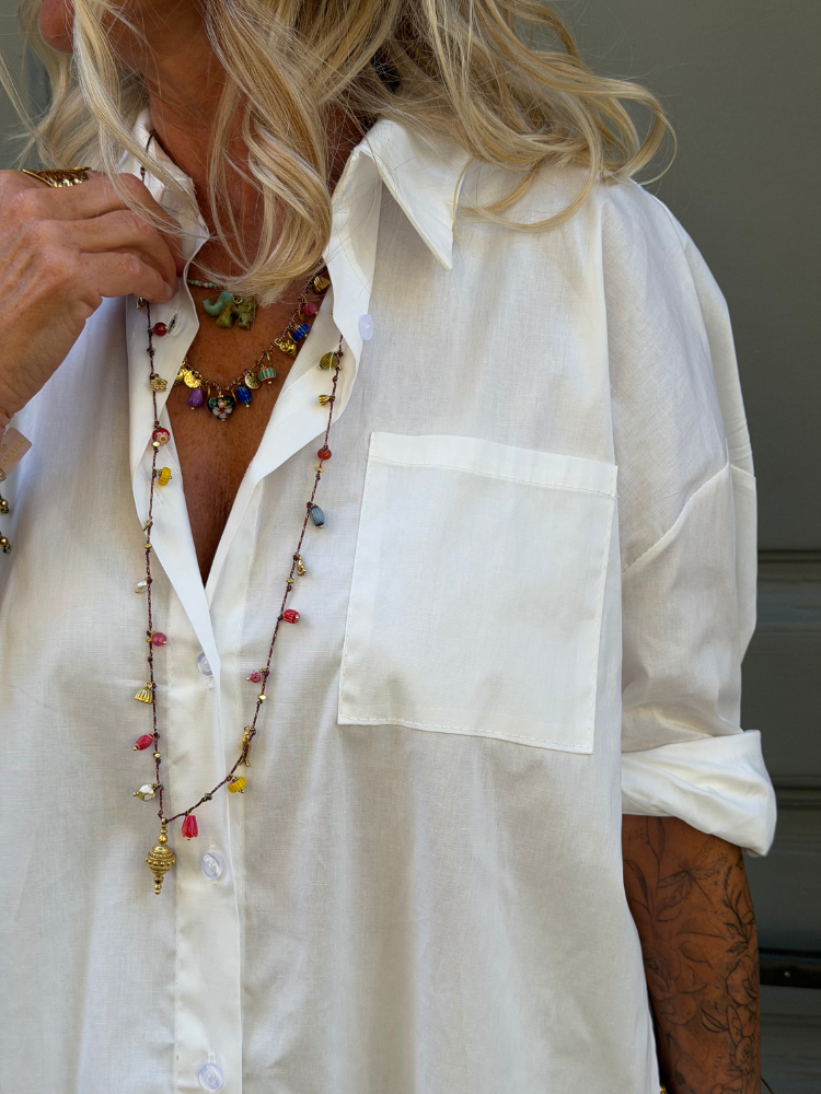Robe chemise FLY blanc