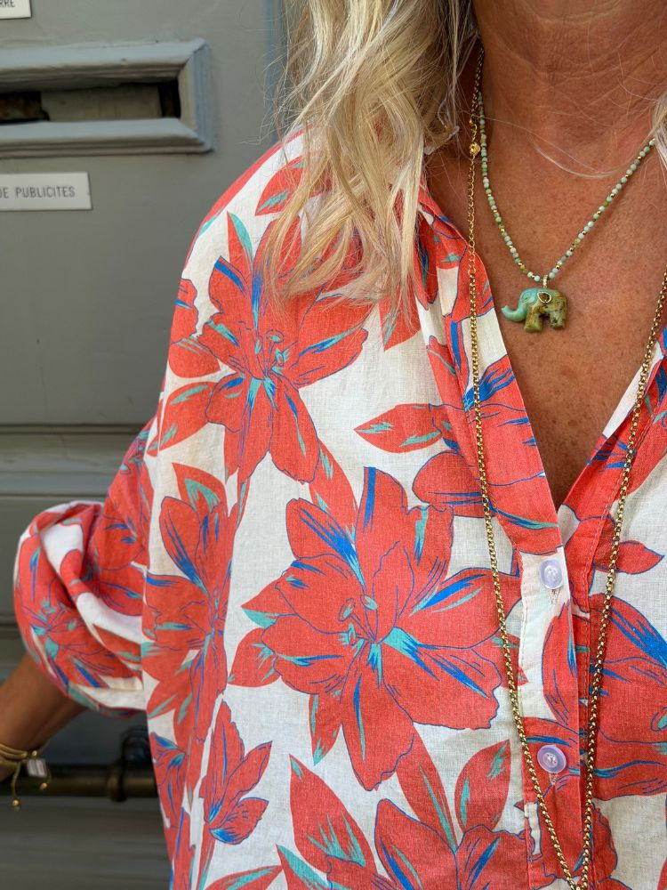 Chemise CAMERON à fleurs