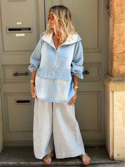 Sweat FLOR denim 2