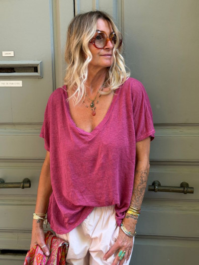 T-shirt CAROL framboise