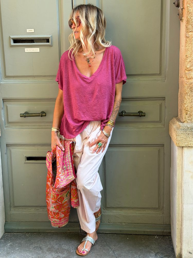 T-shirt CAROL framboise