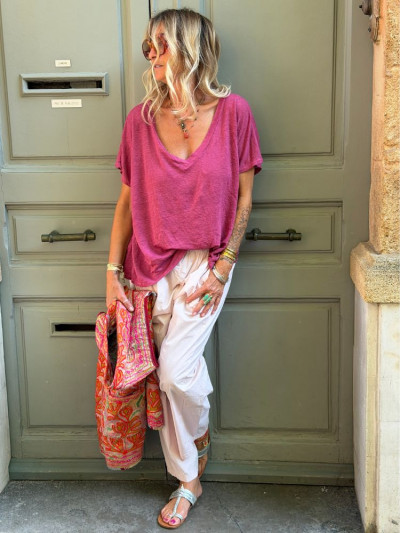 T-shirt CAROL framboise