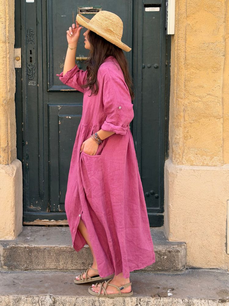Robe INOLA vieux rose