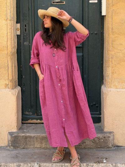 Robe INOLA vieux rose