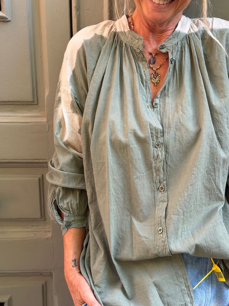 Chemise DALLAS kaki tie and dye