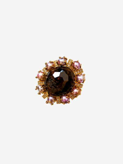 Broche MAUD bordeaux