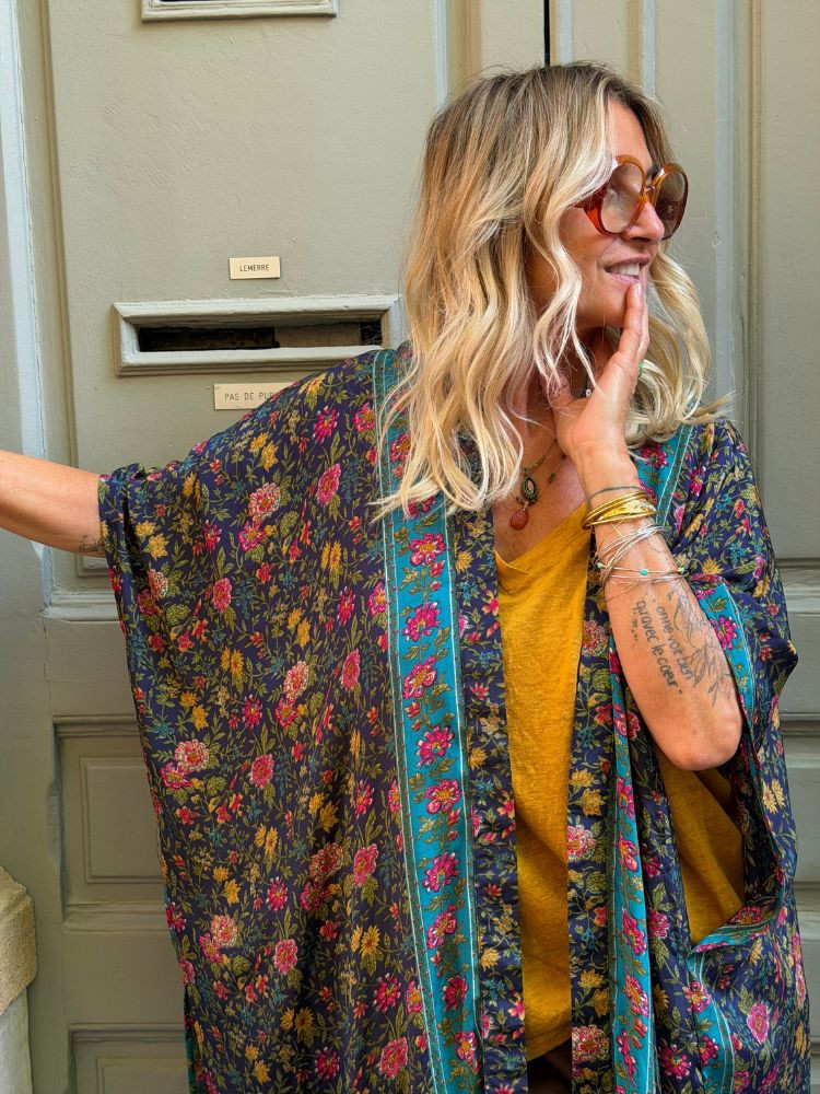 Kimono ALIZEE marine