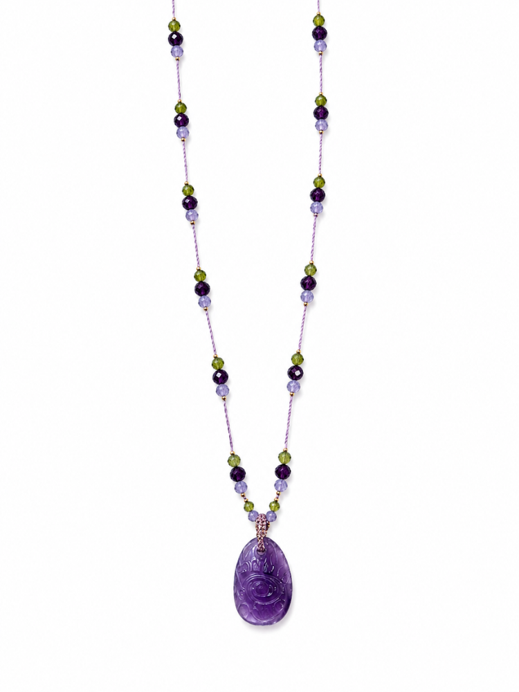 Collier PLUME violet