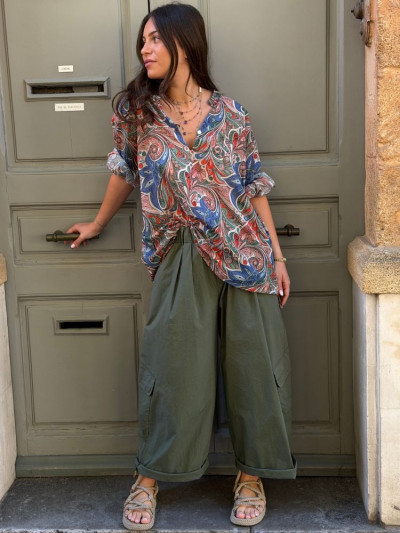 Blouse MIRABOLANO bleu 2
