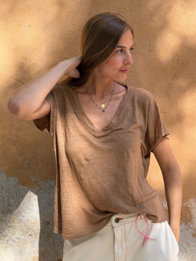T-shirt CAROL camel