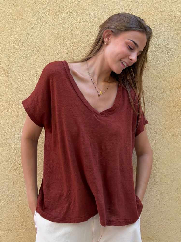 T-shirt CAROL terra-cotta
