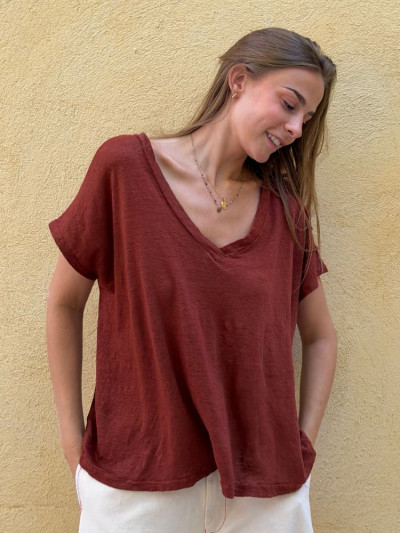 T-shirt CAROL terra-cotta