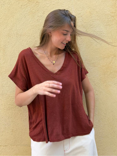 T-shirt CAROL terra-cotta