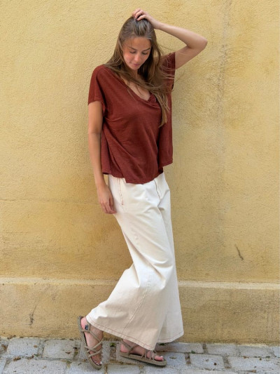 T-shirt CAROL terra-cotta 2