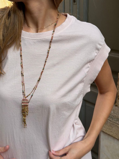Robe HORTENSE rose poudré 2