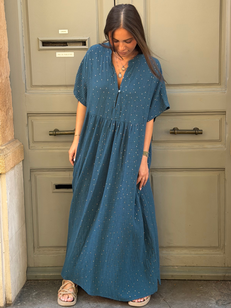 Robe ALADDIN bleu canard