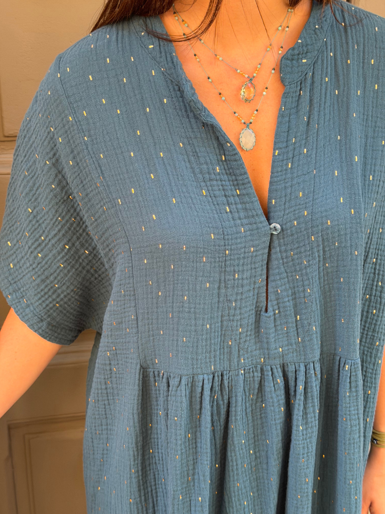 Robe ALADDIN bleu canard