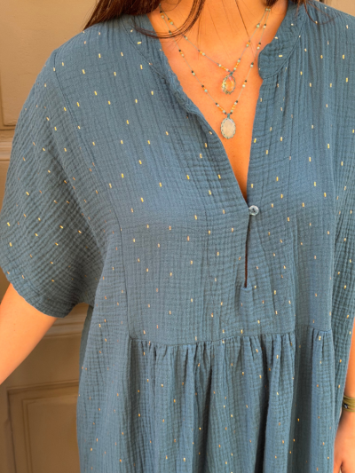 Robe ALADDIN bleu canard
