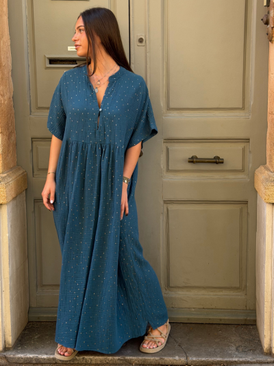 Robe ALADDIN bleu canard