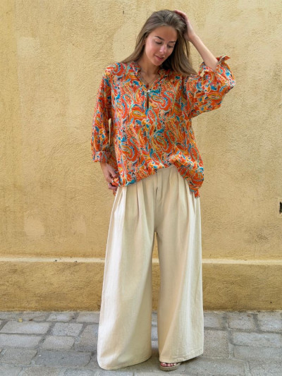 Blouse MIRABOLANO corail 2