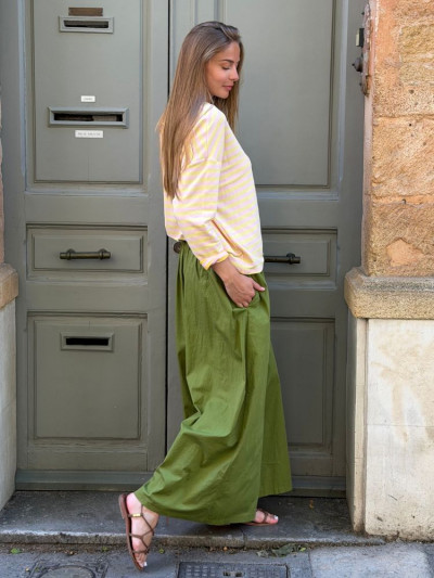 Pantalon CARA vert olive 2