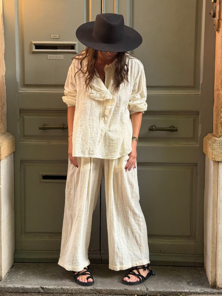 Pantalon BURRO écru