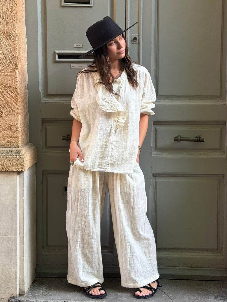 Pantalon BURRO écru