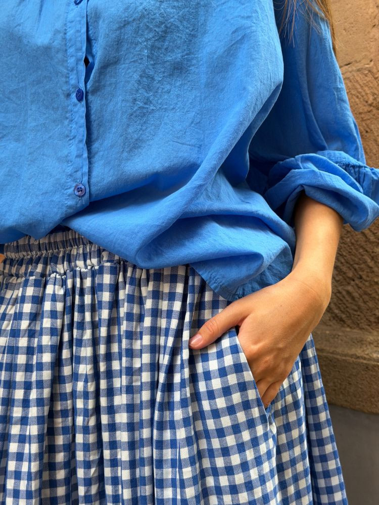Jupe GIGI vichy bleu marine