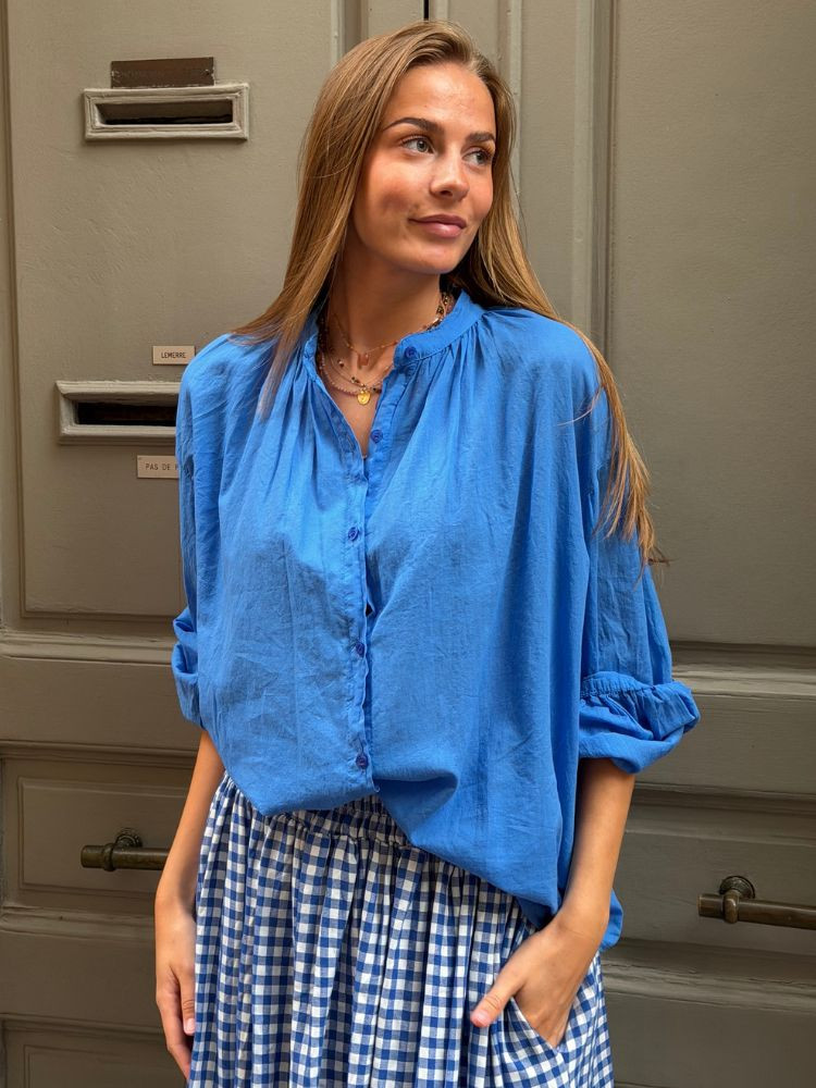 Chemise JOHANA bleu électrique
