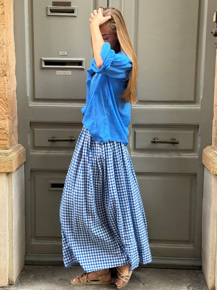 Chemise JOHANA bleu électrique