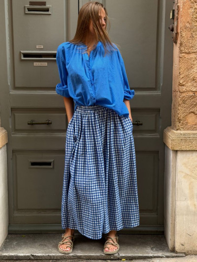Chemise JOHANA bleu électrique 2