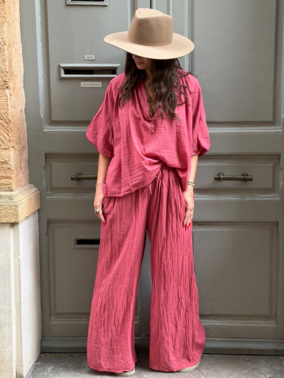 Pantalon BLIZ  framboise 2