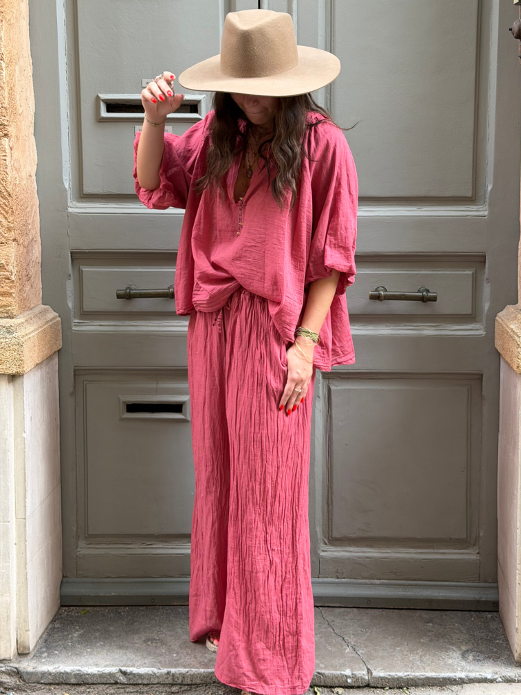 Blouse COCO framboise