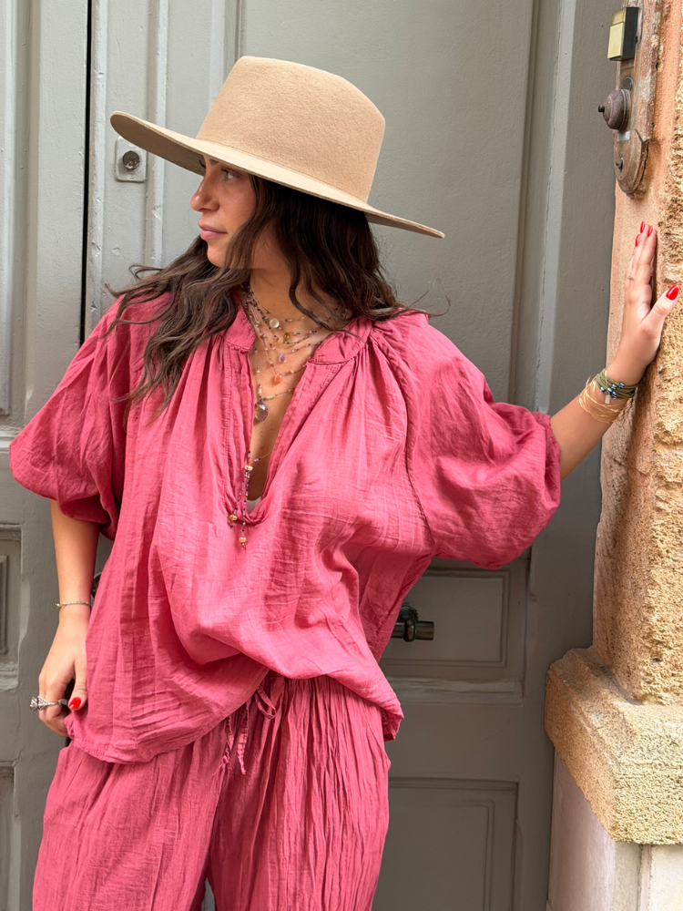 Blouse COCO framboise