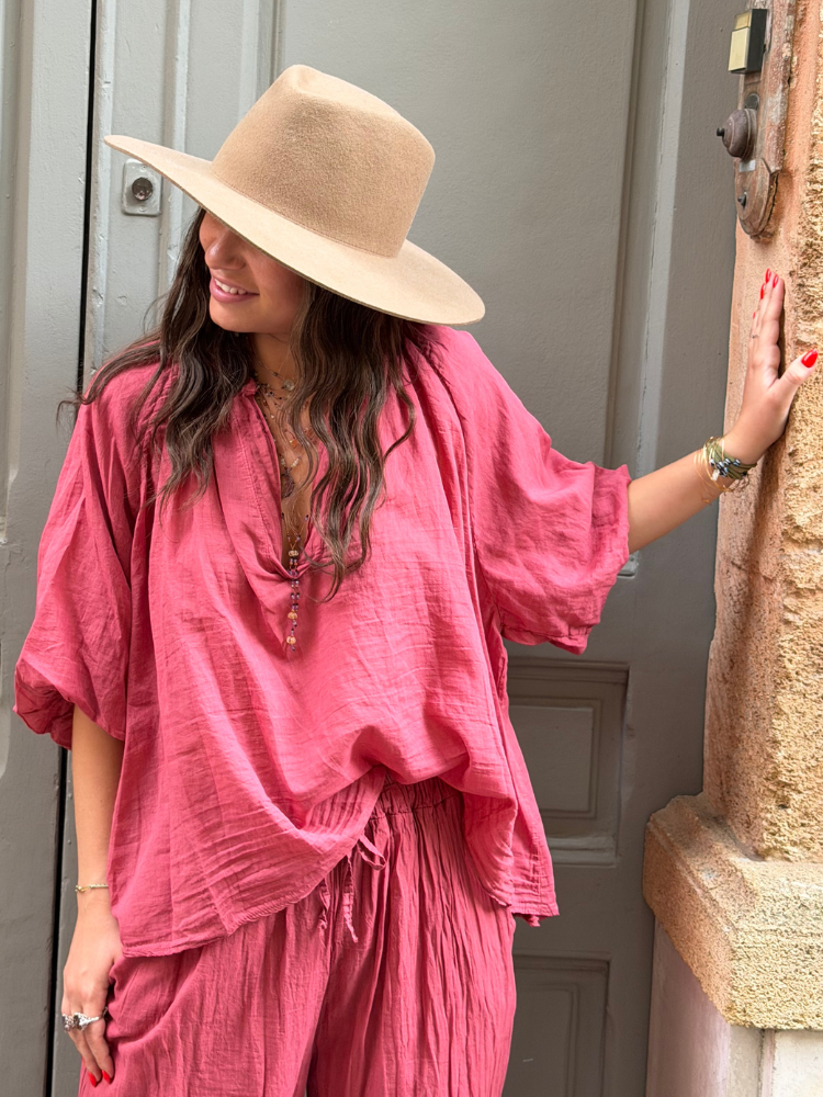 Blouse COCO framboise