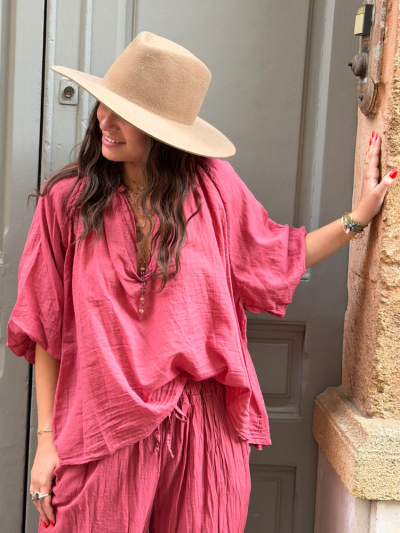Blouse COCO framboise