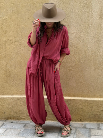 Pantalon BILL framboise 2