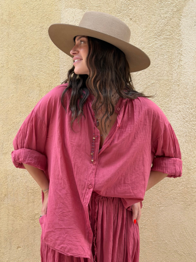 Chemise EDEN framboise