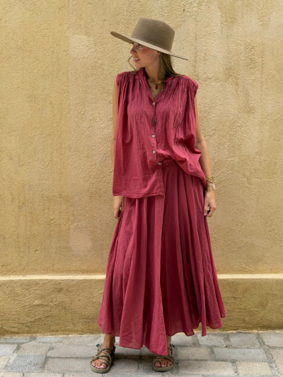Sautoir CECILE rose