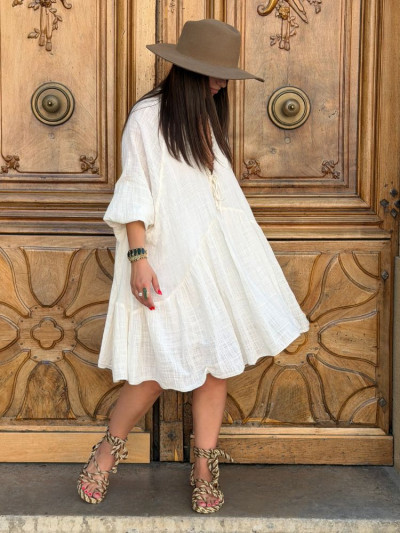 Robe MEREGLINA écru
