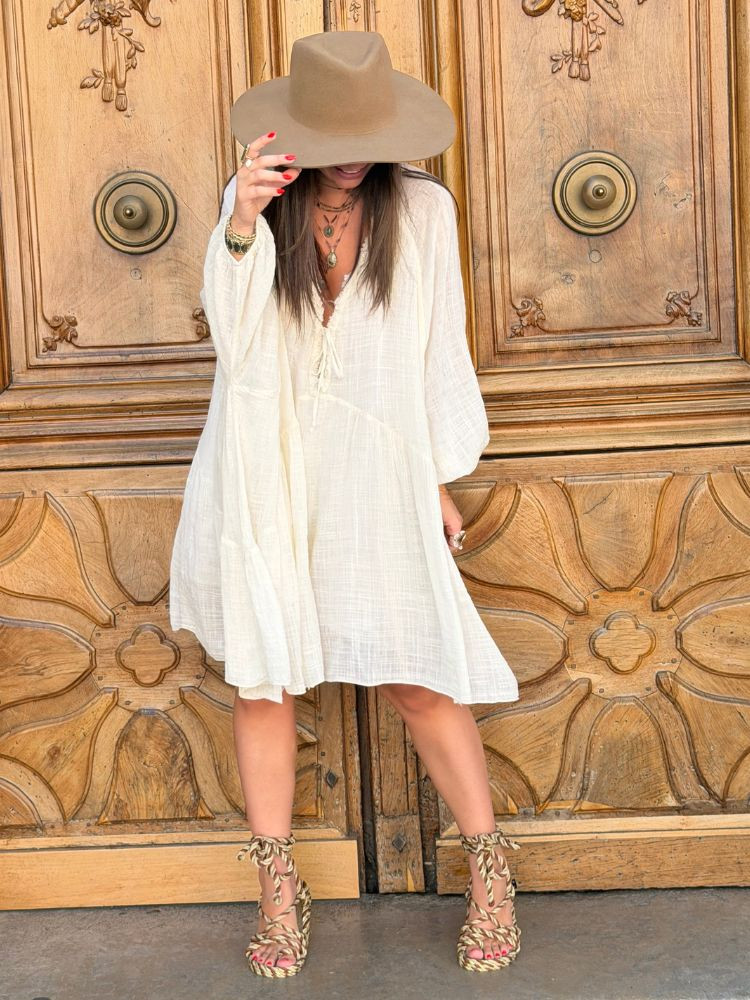 Robe MEREGLINA écru