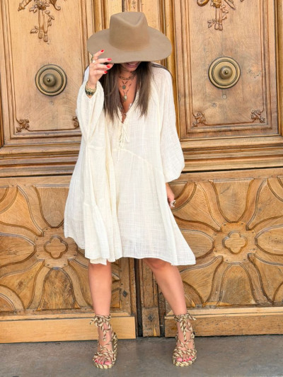 Robe MEREGLINA écru