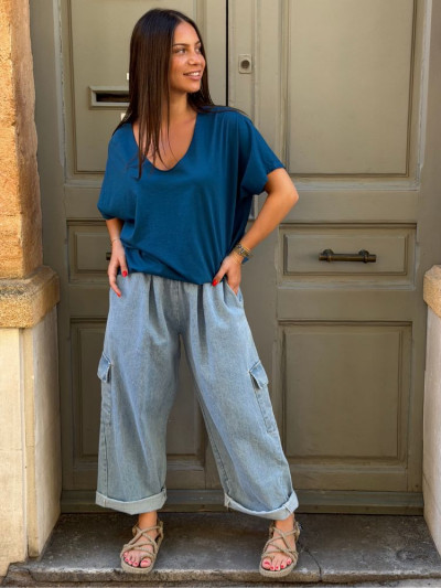 T-shirt TILLY bleu canard