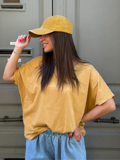 Casquette EMMA safran 2