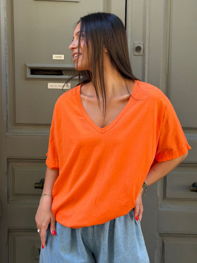 T-shirt NINO orange col v